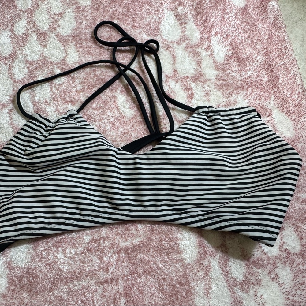 Striped Black and White Women's Top